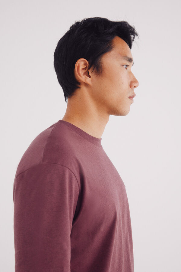 Springfield Playera melange básica púrpura