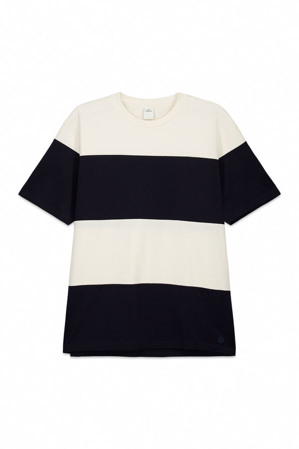 Springfield Playera de bloques de color blanco