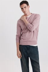 Springfield Su&eacute;ter b&aacute;sico cuello redondo rosa