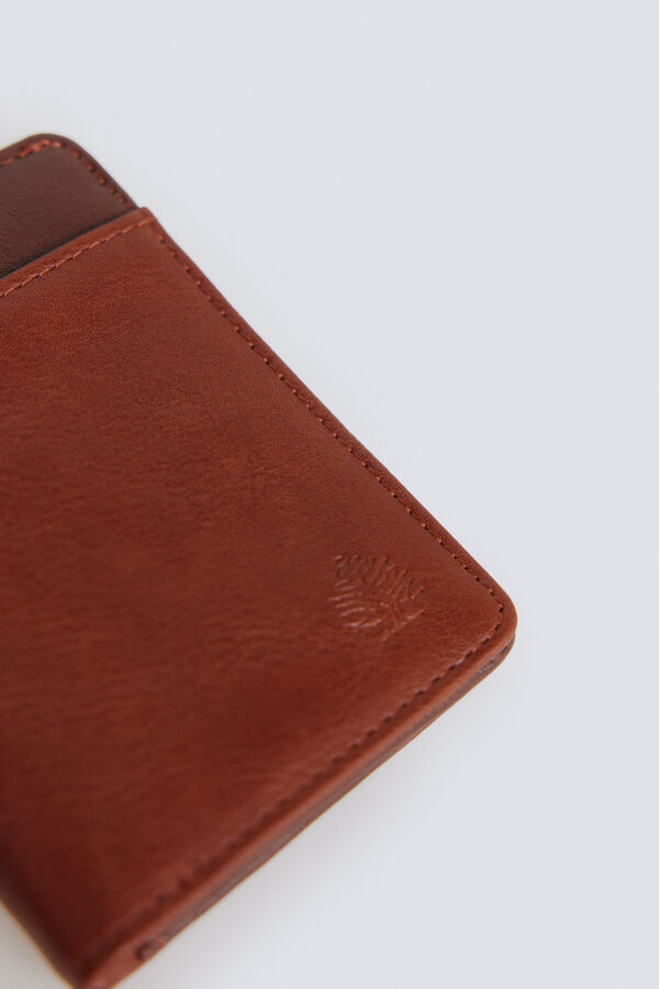 Springfield Cartera efecto piel bicolor caf&eacute;
