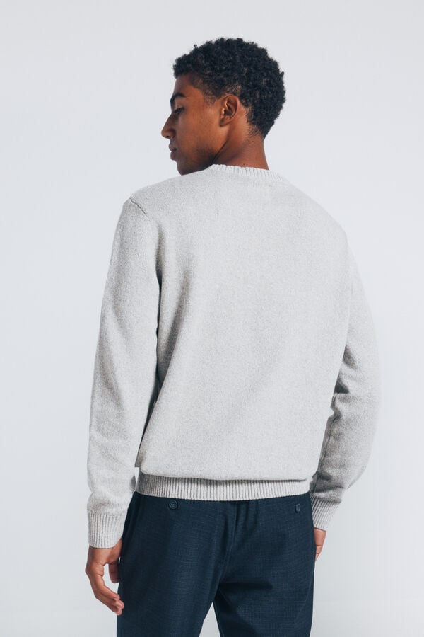 Springfield Jersey trenzado de fantasía liso gris