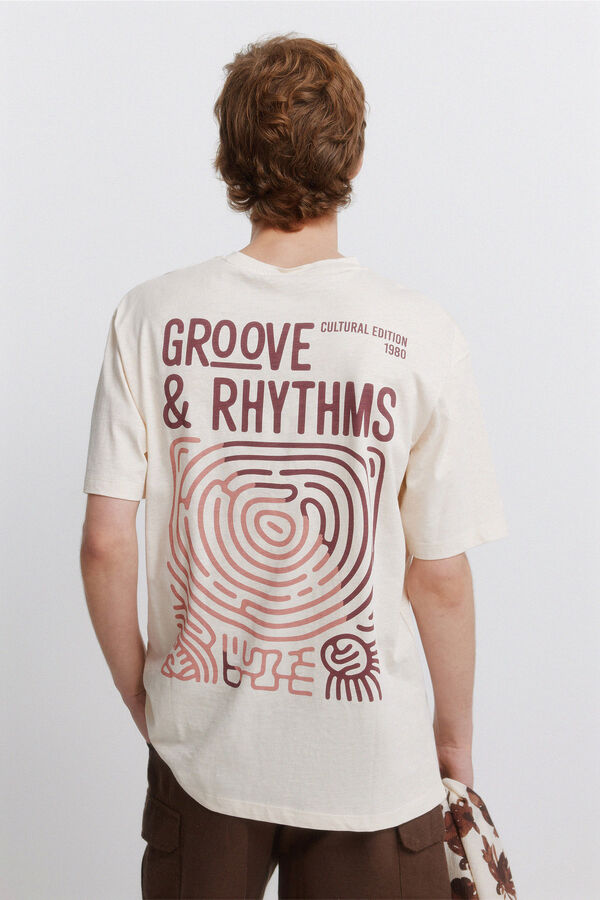 Springfield Playera groove slub blanco