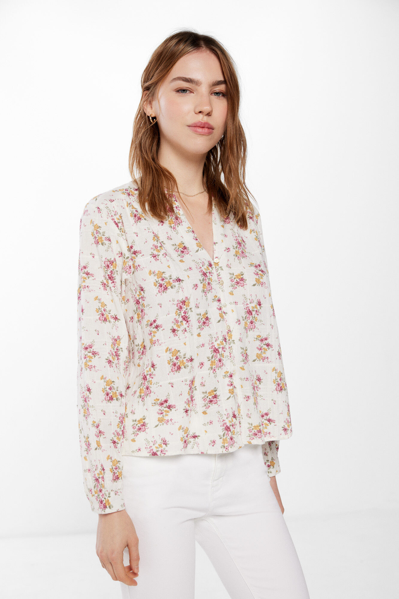 Blusa algodon estampada Blusas de mujer WomenSecret MX