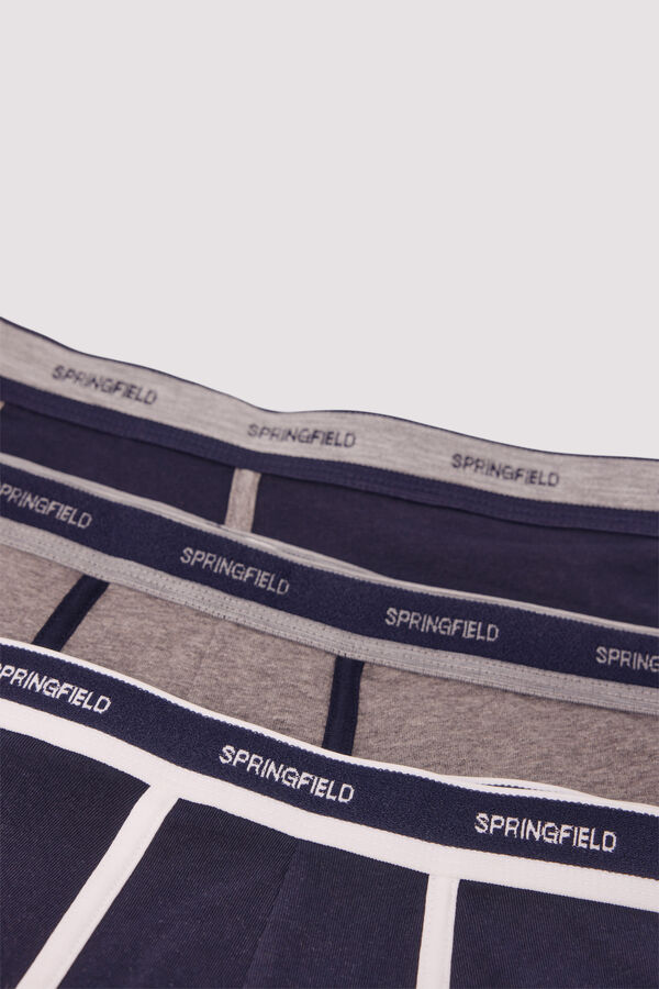 Springfield Pack 3 bóxeres azul