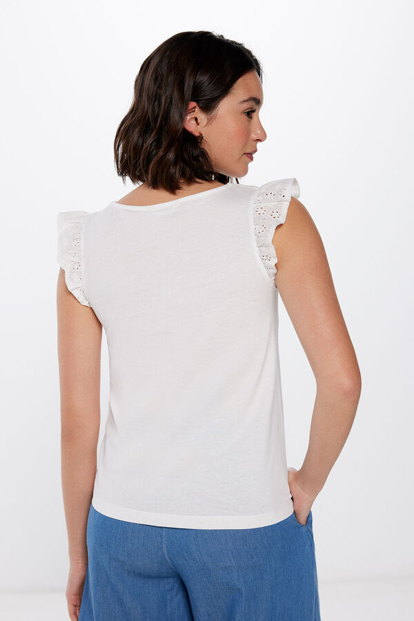 Springfield Playera Bordado Suizo beige
