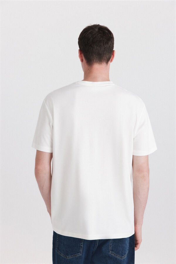 Springfield Playera de aspecto t&eacute;cnico marfil