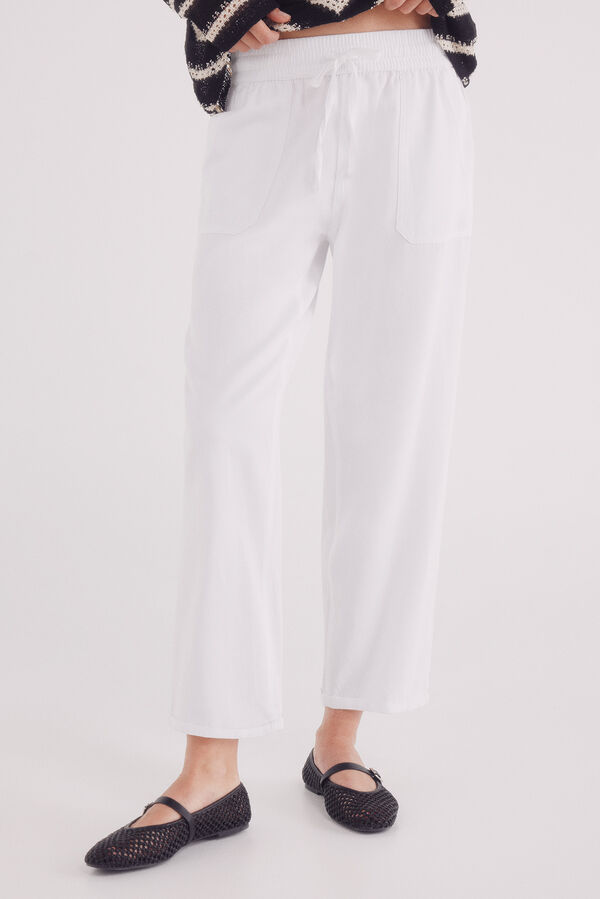 Springfield Pantalón jogger lyocell algodón natural