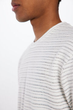 Springfield Playera rústica rayas marfil
