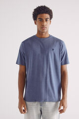 Springfield Playera microraya color azul indigo