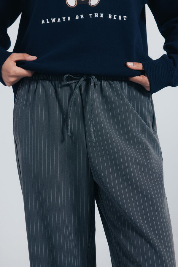 Springfield Pantalón jogger ancho gris