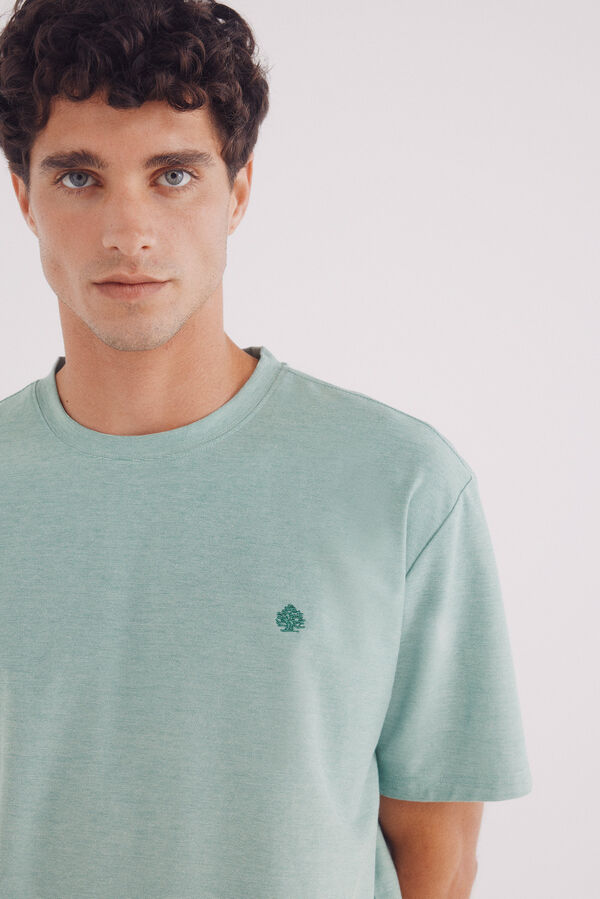 Springfield Playera piqué oxford verde