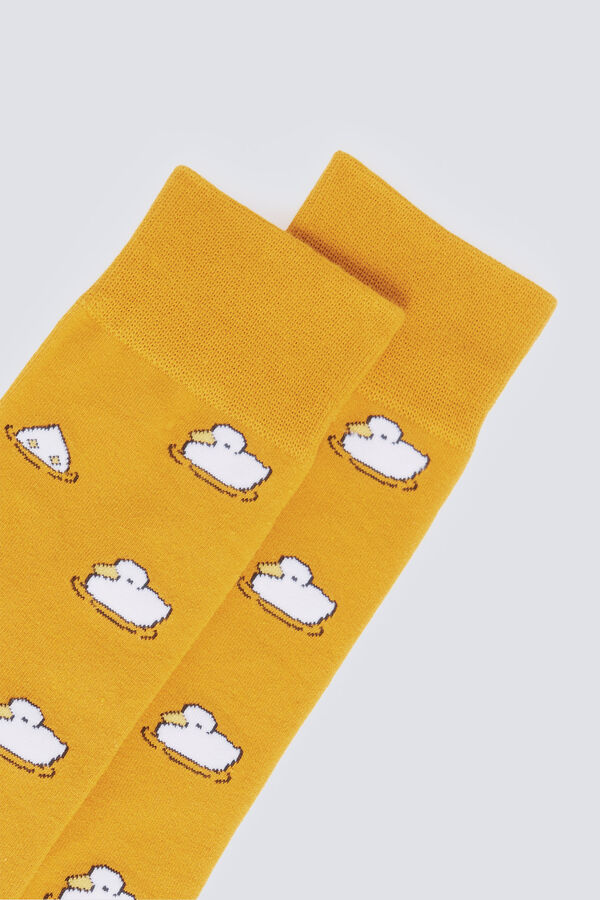 Springfield Calcet&iacute;n largo de pato amarillo