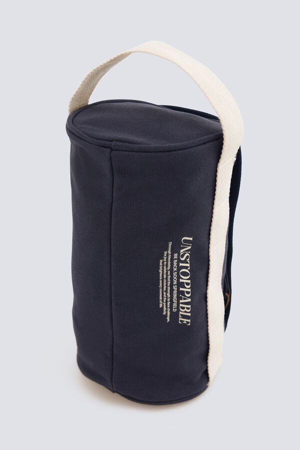 Springfield Neceser casual de lona blanco