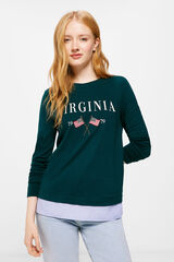 Springfield Playera "virginia" bimateria verde