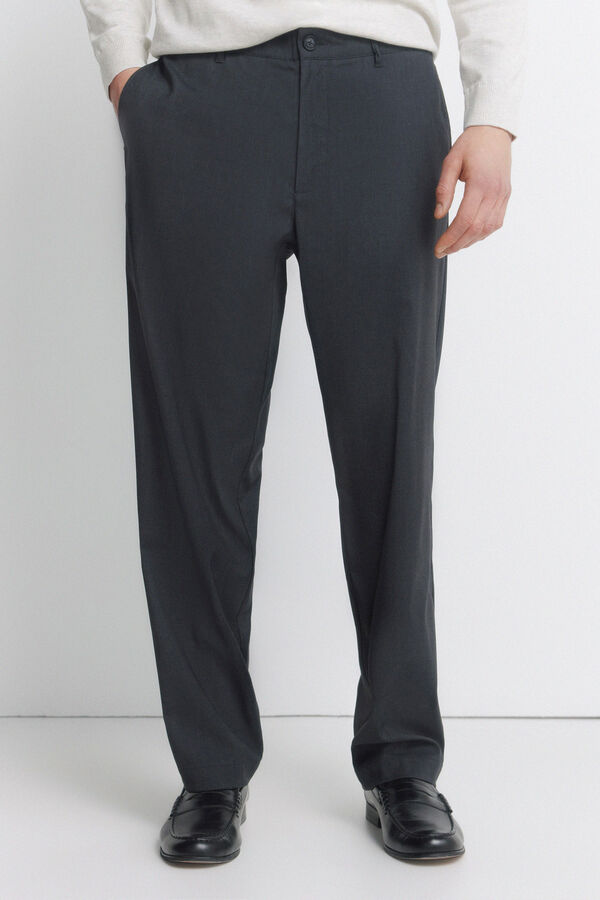 Springfield Pantal&oacute;n recto holgado gris