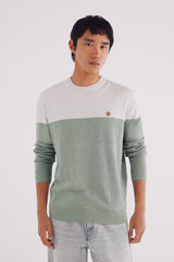 Springfield Jersey básico con bloques de color verde