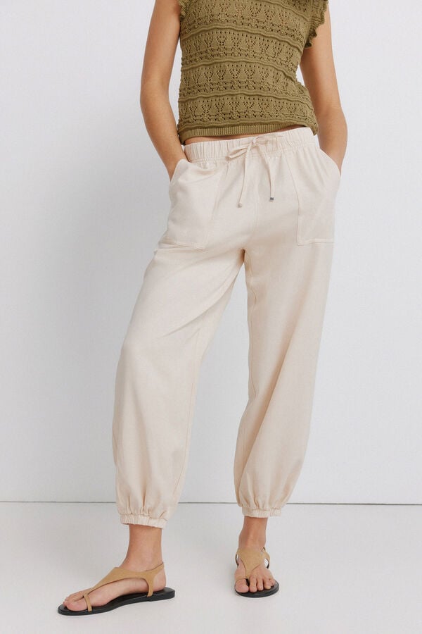 Springfield Pantalones jogger beige