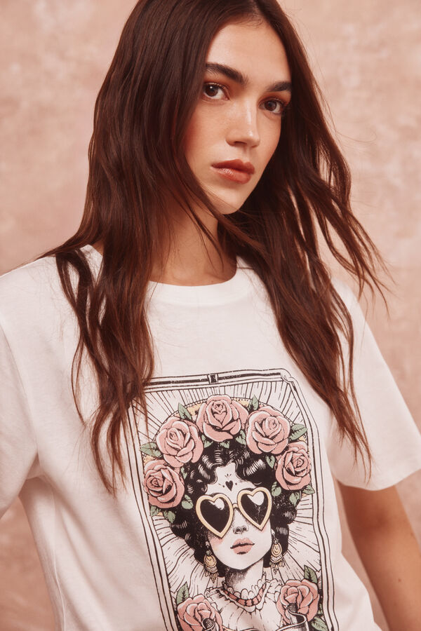 Springfield Playera "Brillando más allá" estampado