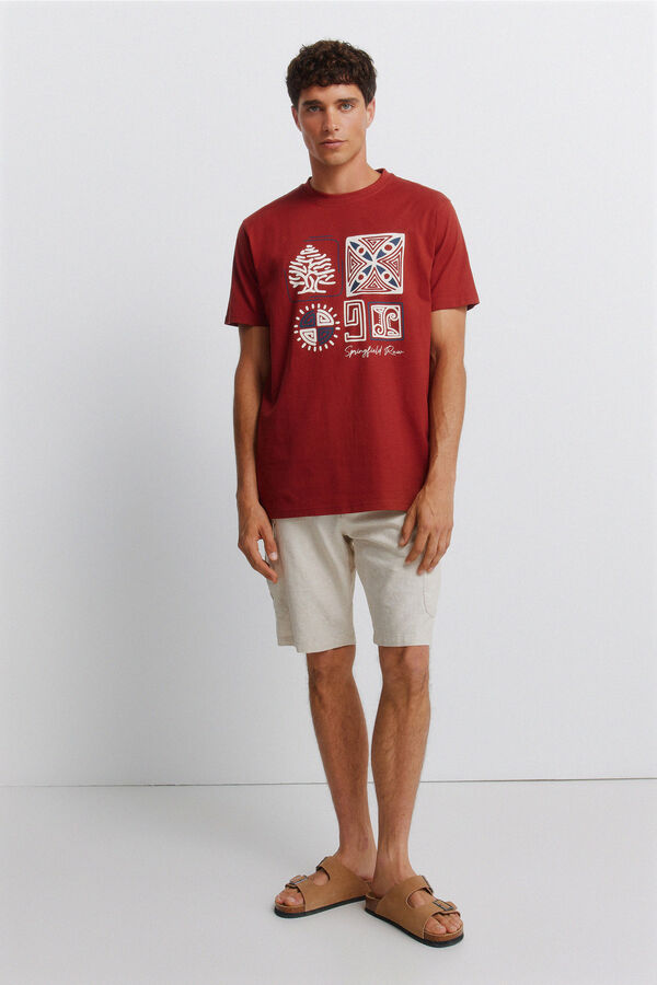Springfield Playera logo Springfield &eacute;tnico rojo