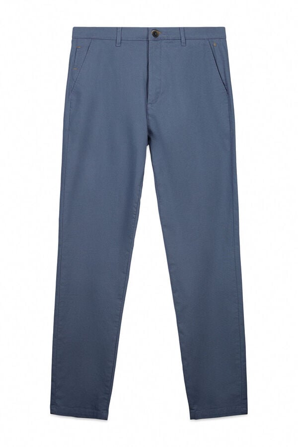 Springfield Pantal&oacute;n microestampado slim fit azul