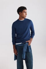 Springfield Su&eacute;ter b&aacute;sico cuello redondo azul