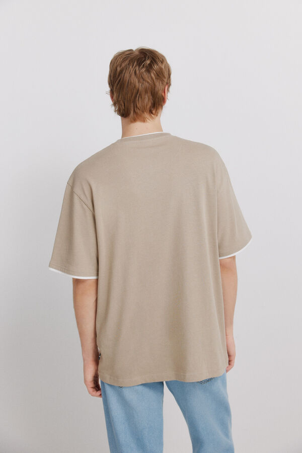 Springfield Playera cuello doble caf&eacute;