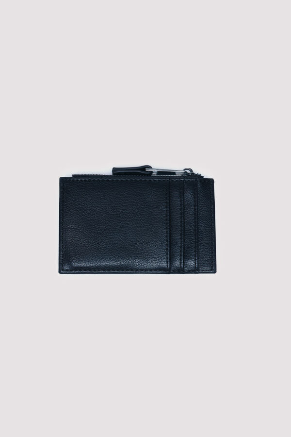 Springfield Monedero efecto piel negro café