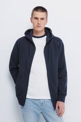 Springfield Capucha con cierre de sudadera azul