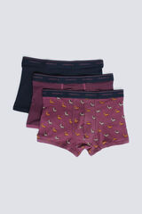 Springfield Pack de 3 perros boxer y rayas púrpura