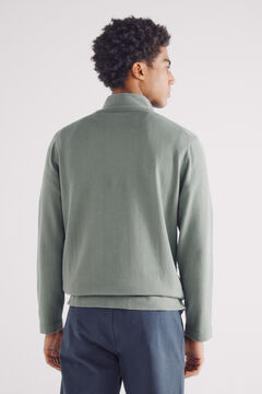 Springfield Suéter liso cremallera verde