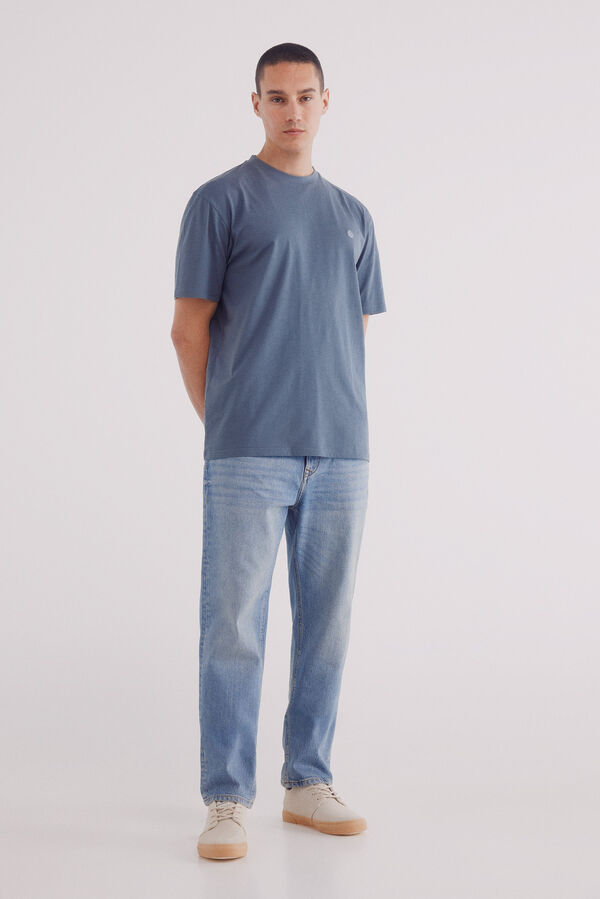 Springfield Playera básica cuello redondo azul