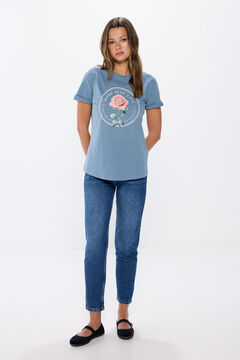Springfield Playera gráfica algodón azul indigo