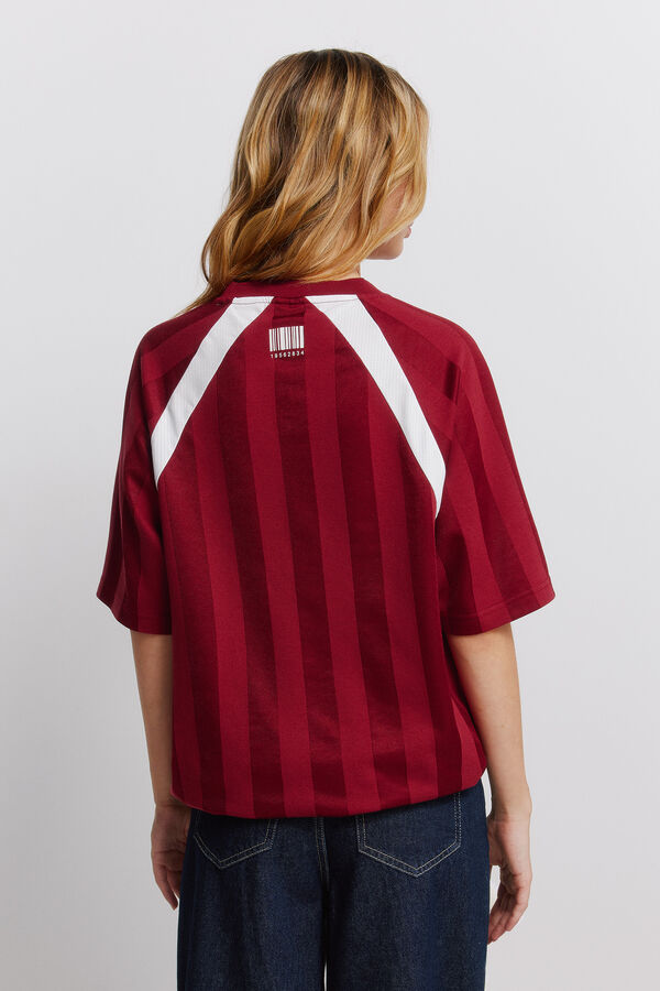 Springfield Playera de f&uacute;tbol de piezas rojo