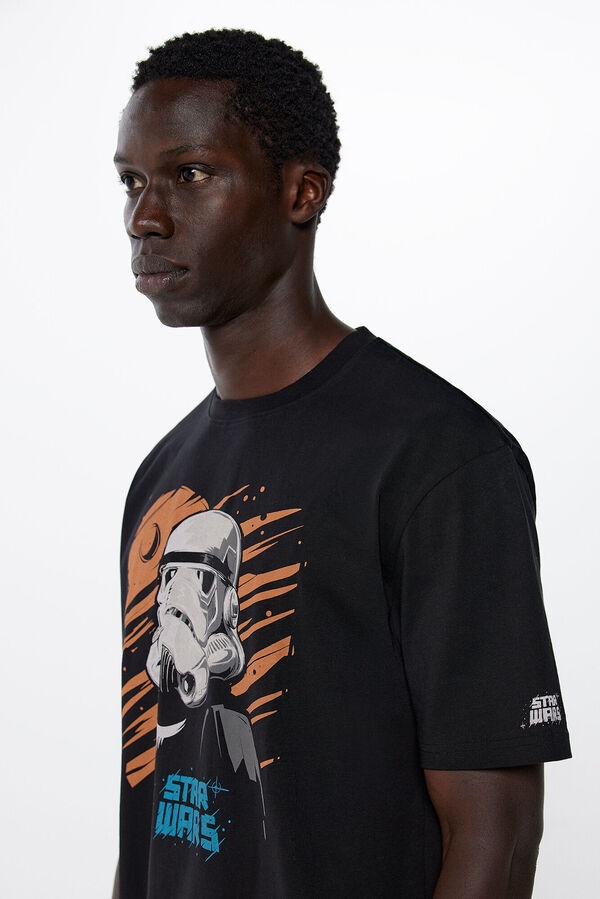 Springfield Polera Stars Wars Stormtrooper negro