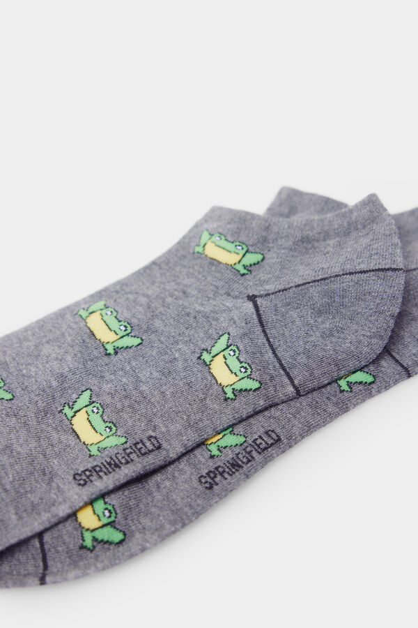 Springfield Calcetín tobillero rana gris