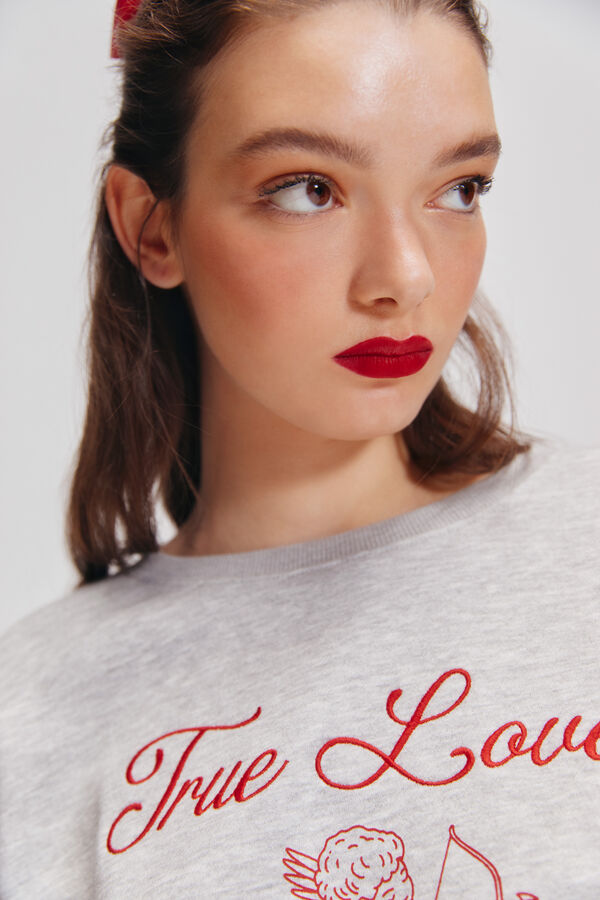 Springfield Sudadera "True love" gris