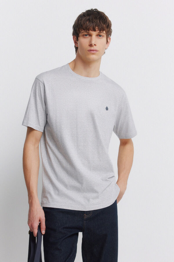 Springfield Camiseta microraya azulado