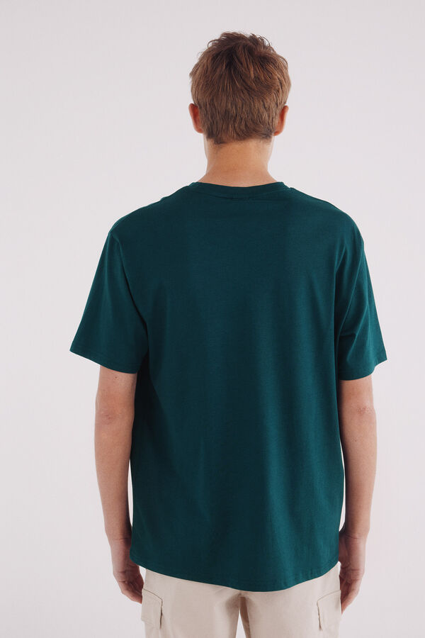 Springfield Camiseta básica cuello redondo verde