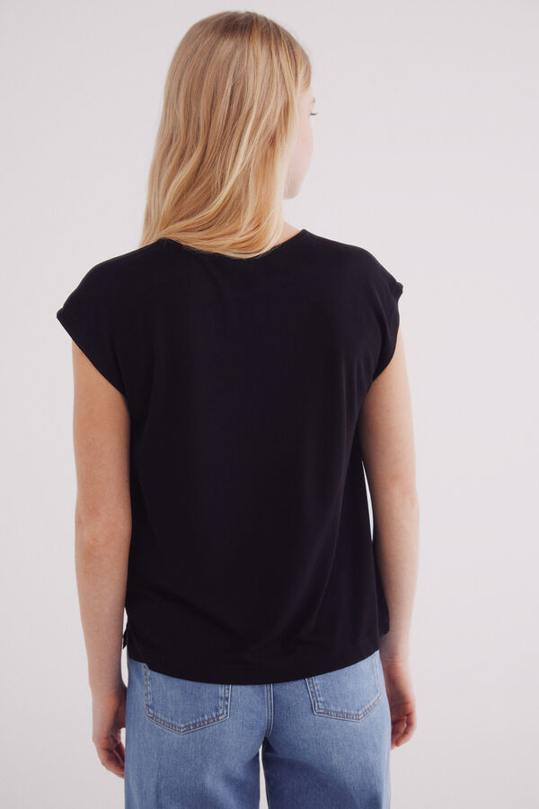 Springfield Playera lisa viscosa negro