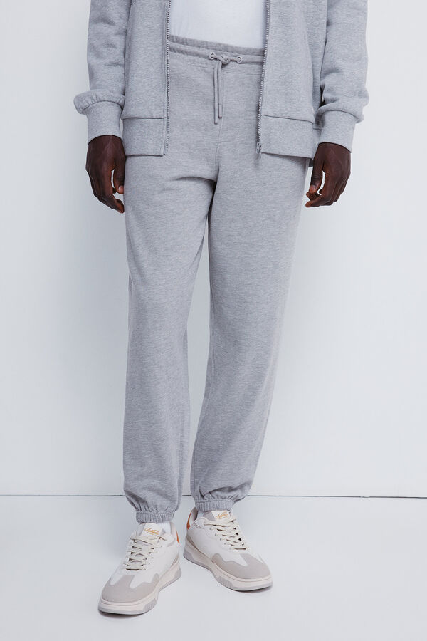 Springfield Pantalón de felpa gris