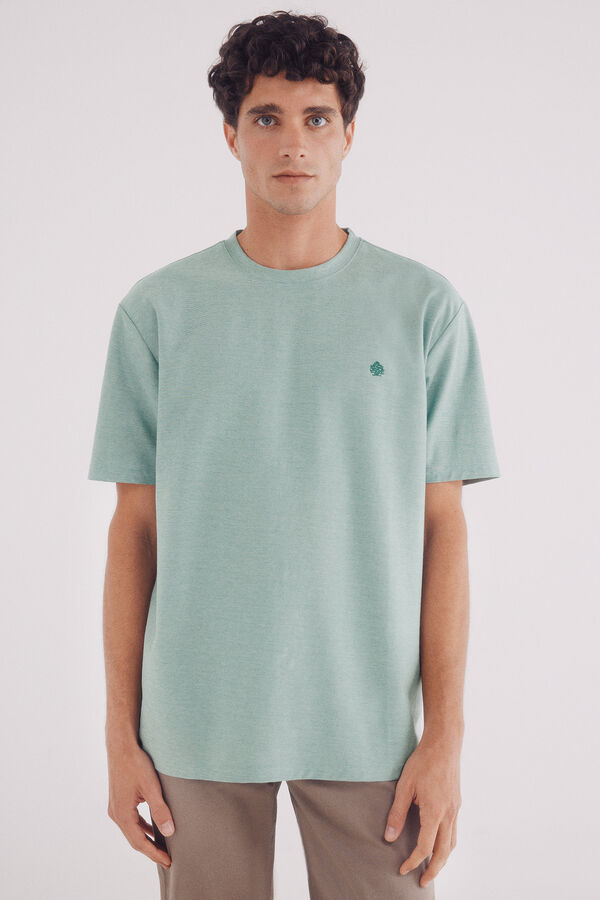 Springfield Playera piqué oxford verde