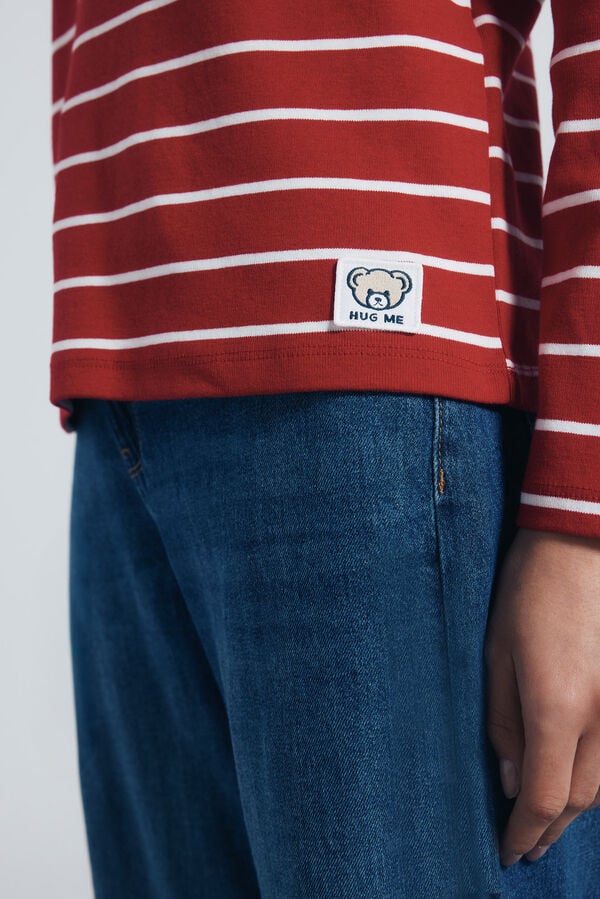 Springfield Playera rayas marineras rojo
