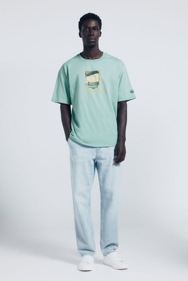 Springfield Camiseta Bob Esponja Van Gogh verde