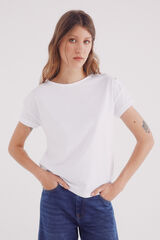 Springfield Playera lisa manga vuelta botones hombro natural