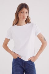 Springfield Playera lisa manga vuelta botones hombro natural