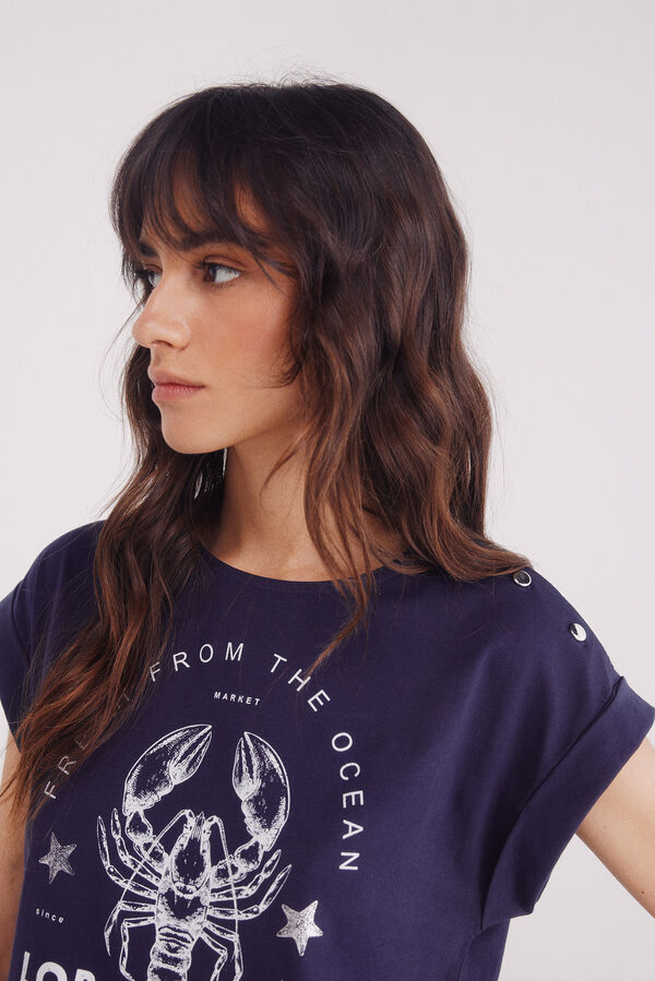 Springfield Playera "Lobster club" marino