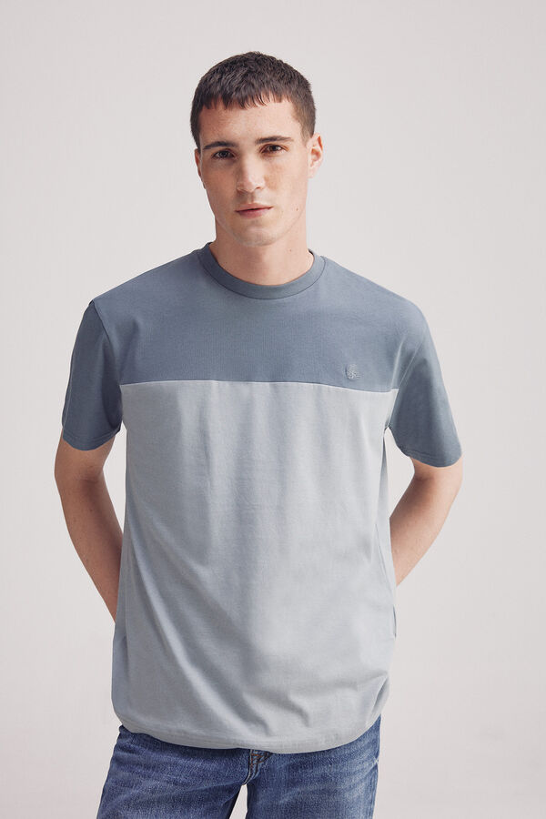 Springfield Playera color block azul
