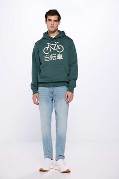 Springfield Sudadera capucha bici Japón verde