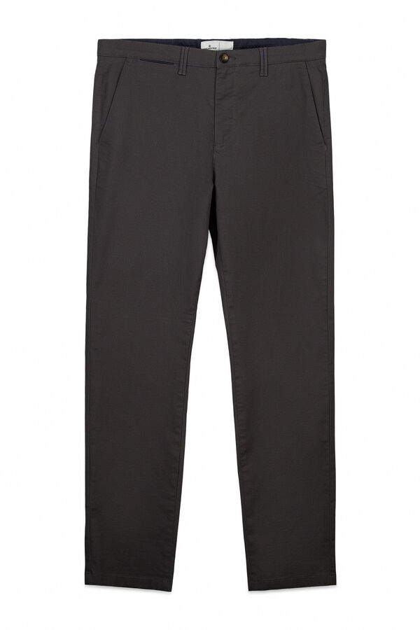 Springfield Pantal&oacute;n chino microestampado slim fit gris