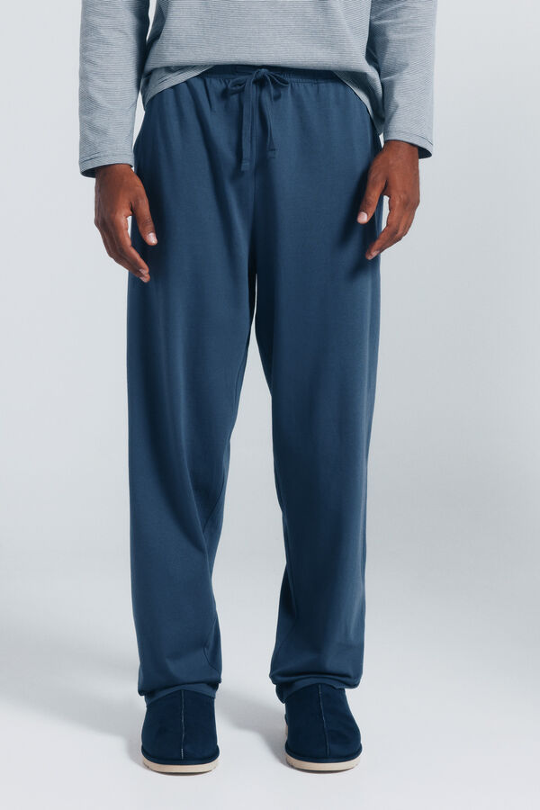Springfield pijama larga azul indigo